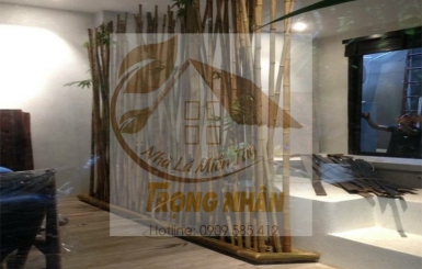 Làm vách ngăn bằng tre trúc tạo sự riêng tư