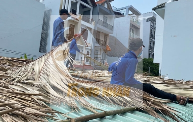 Lợp Lá Dừa Chống Nóng Mái Tôn - Giải Nhiệt Hiệu Quả