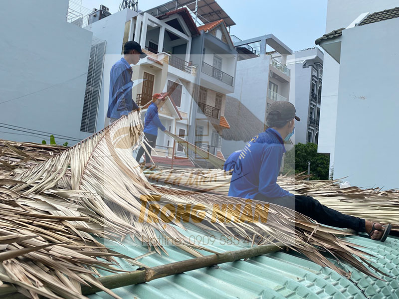 Lợp Lá Dừa Chống Nóng Mái Tôn - Giải Nhiệt Hiệu Quả
