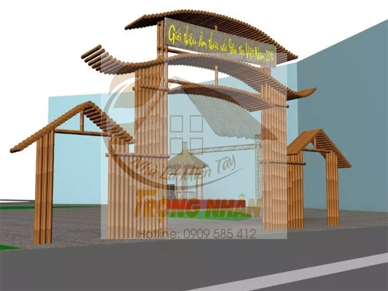 Thiết kế thi công cổng tre đẹp và ấn tượng