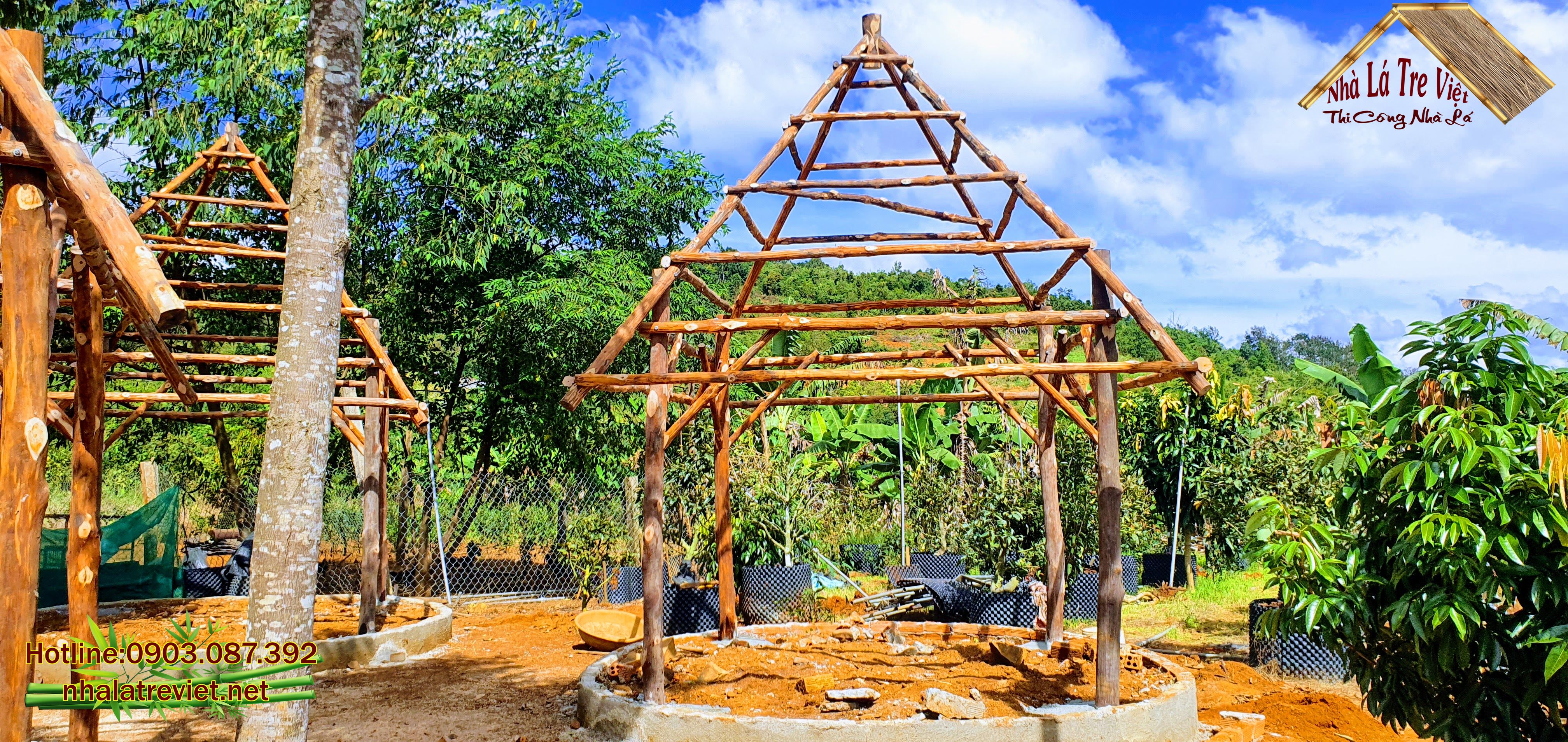 chòi gỗ 4 cột