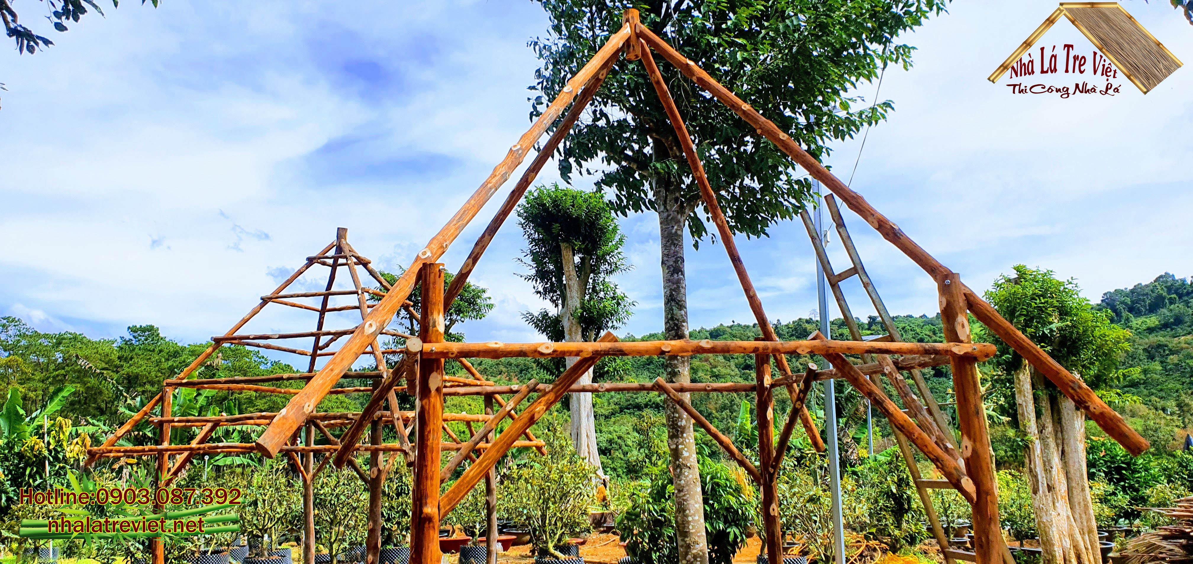 chòi gỗ 4 cột