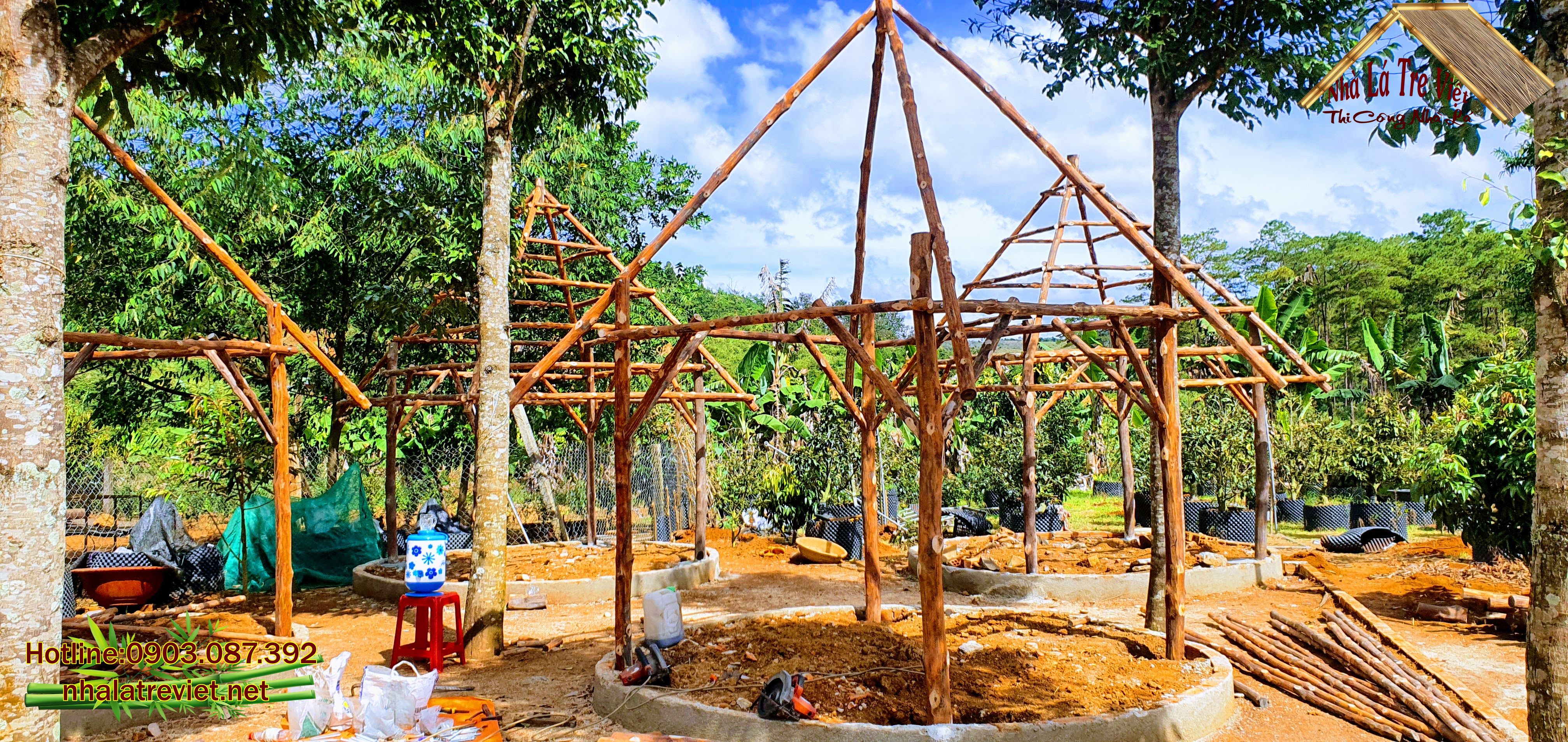 chòi gỗ 4 cột