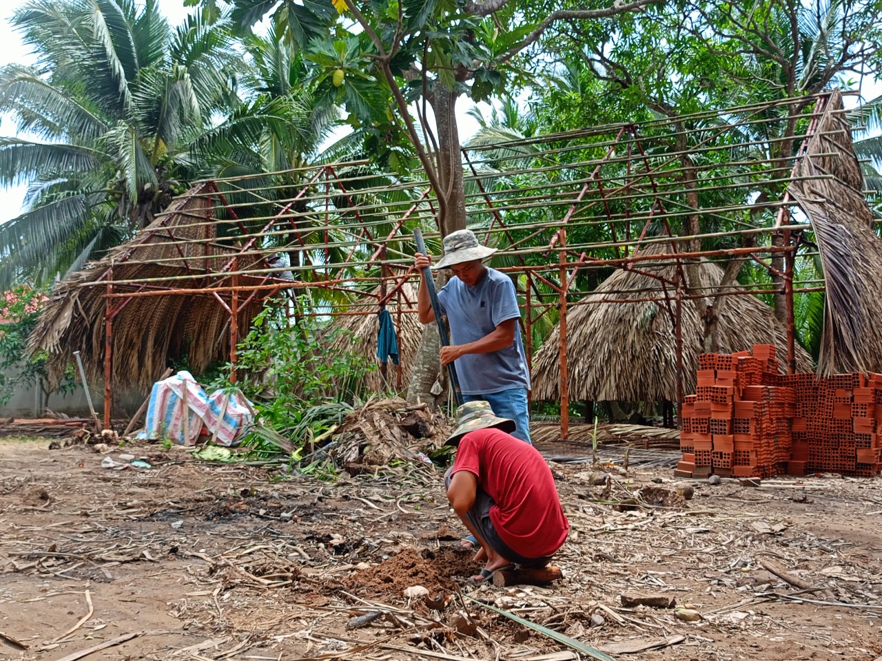 thi công nhà mái lá