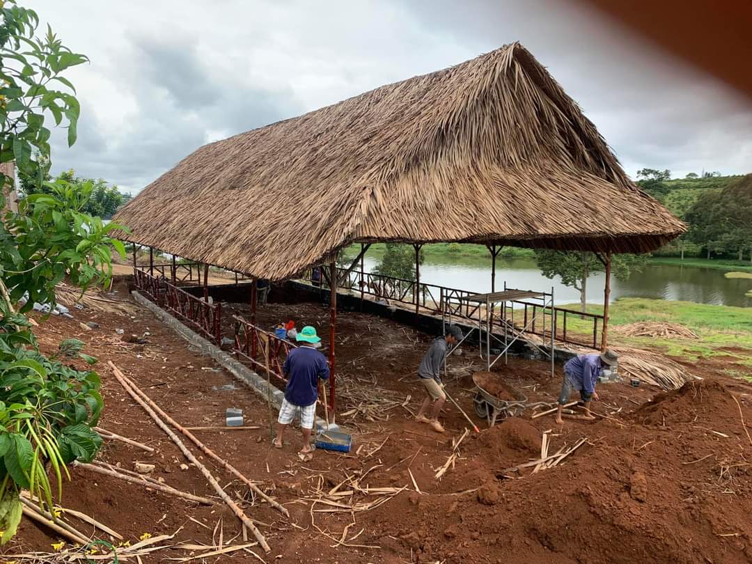 thi công nhà mái lá